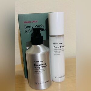 Trader Joe’s Bergamot Body Wash & Unscented Body Serum Set - Silver & White